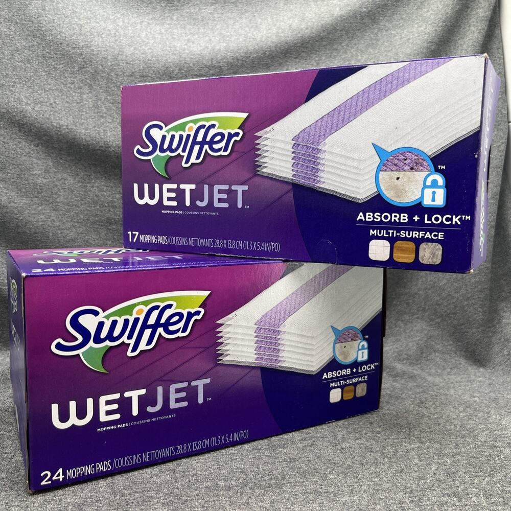 Swiffer WetJet Mop Refill 33 Pads Multi Surface Mopping Replacement Pads READ